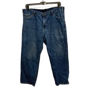 RK Brand Mens Size 40 X 29 100% Cotton Medium Wash Relaxed Fit Denim Blue Jeans